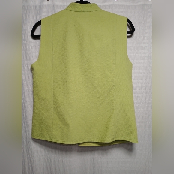 Eileen Fisher 100% Cotton Full Double Zip Vest. Ladies Size S - Picture 2 of 7